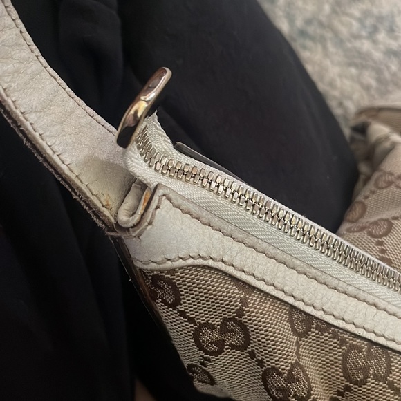 GUCCI Sherry Princy GG Pattern Shoulder Bag Canvas Leather Brown Italy - Picture 13 of 17